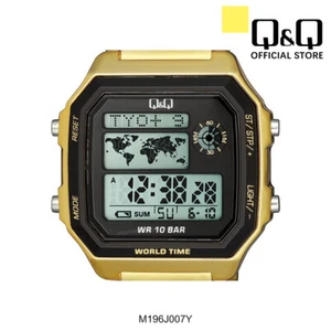 QQ Men's Digital Sport Casual Watches Faceted Strap Steel Chain - Picture 1 of 2
