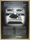 1977 Technics MKII Series SL 1300 1400 1500 Turntables vintage print Ad