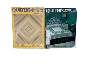 2 1984 Quilter's Newsletter Magazine Vintage Quilt Lovers Patterns Ideas Craft - Picture 1 of 3