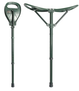 Bastón de asiento de tiro Linden Leisure Supaseat observador verde negro casquillo de goma - Imagen 1 de 3