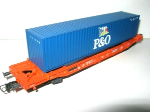 Roco 46570 SNCB Belgium Hupac TRW wagon. P&O container. - Picture 1 of 3