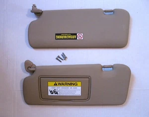 07 08 09 10 11 Honda CR-V CRV Sun Visor Set Left and Right Tan Beige Set - Foto 1 di 12