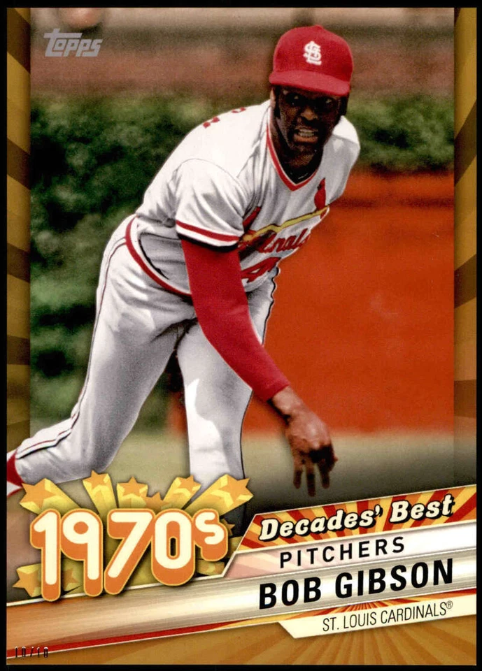 Bob Gibson 2020 Topps Decades Best 5x7 Gold #DB-31 10/10 Cardinals - Image 1 of 2