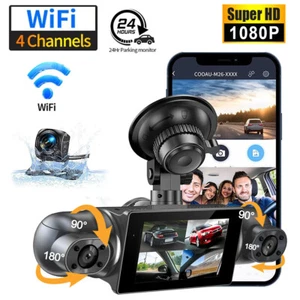 4 Channel Car Wifi Dash Cam 1080P HD Driving Recorder G-Sensor Front+Rear Camera - Picture 1 of 12