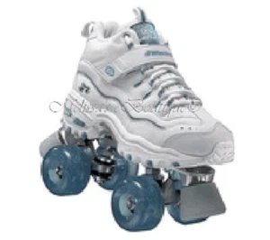 Gr. 3 Jugend SKECHERS 4 WHEELER ROLLSCHUHE Skate Quad Derby Mädchen Kinder - Bild 1 von 1