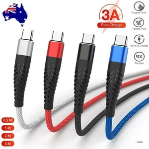 Câble USB C vers A tressé charge rapide cordon de chargement rapide pour Samsung LG V30 V50 - Photo 1/20
