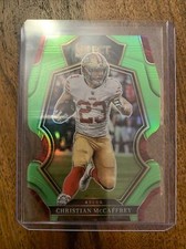 2022 Select Premier Level Neon Green Prizm Die-Cut /299 Christian McCaffrey #186