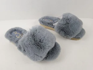 Sam Edelman Womens 6M Faux Fur Slippers Gray - Picture 1 of 9