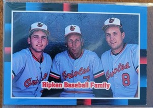 1988 Donruss Ripken Baseball Family Billy Ripken/Cal Ripken Sr./Cal Ripken Jr.