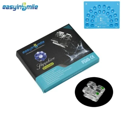 Ortho Monocristalino Mini Soporte Dental Zafiro Cerámico Soporte MBT 0.22Hook345 Foto 1 de 4