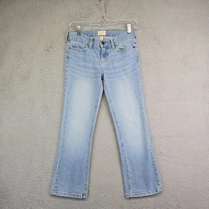 Vintage Abercrombie Bootcut Jeans Girls 14 Slim Low Rise Stretch Medium Wash Y2K - Picture 1 of 14