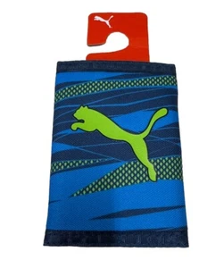 PUMA PV1502-NVGN Rise TriFold Wallet Blue/Yellow - Picture 1 of 4