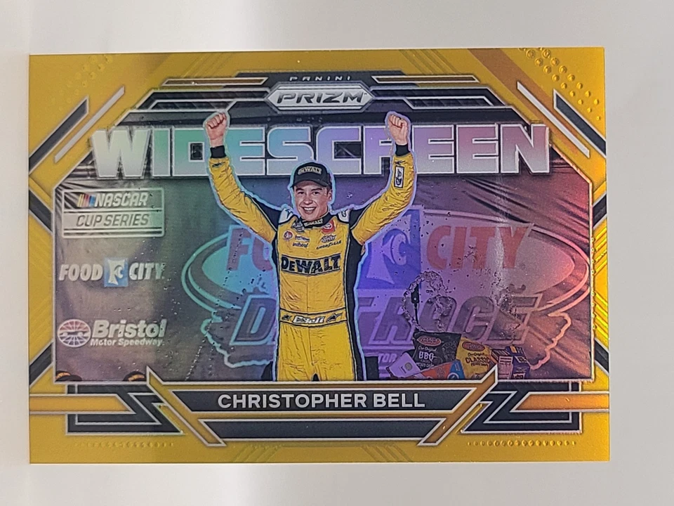 2023 Panini Prizm #WS10 Christopher Bell Widescreen Gold Prizm #/10 - Image 1 of 2