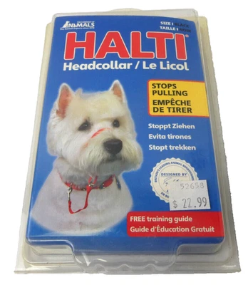 Nuevo Collar Halti Company of Animals Talla 1 Borde Negro Terrier Jack Russell Foto 1 de 3