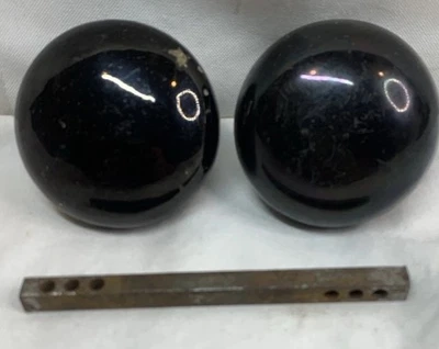 Dos perillas de puerta antiguas con cerradura de mortaja perillas de repuesto originales con husillo Foto 1 de 4