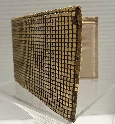 Vintage Duramesh Gold Tone Lame Metal Mesh Bifold Wallet Made In USA - Image 1 of 4