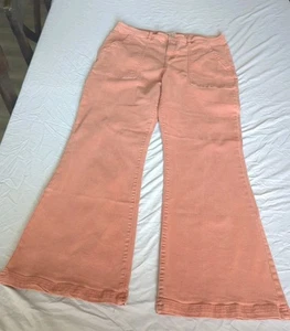 Knox Rose Pants Womens 16 Orange Wide Leg Adult High Rise Stretch Comfort - Picture 1 of 5