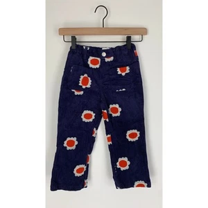 Gorman Playground Kids Navy Blossom Buds Embroidered Pants Size 5-6 NWT Corduroy - Picture 1 of 7