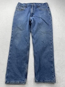 Men's Carhartt B155 DST Fleece Lined Straight Leg Relaxed Fit Jean Size 38x32 - Picture 1 of 9