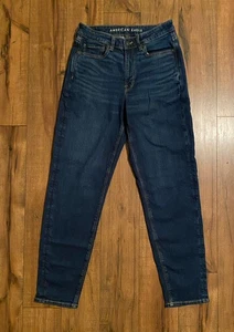 #1048 American Eagle Outfitters Mom Blue Jeans Stretch - Picture 1 of 12
