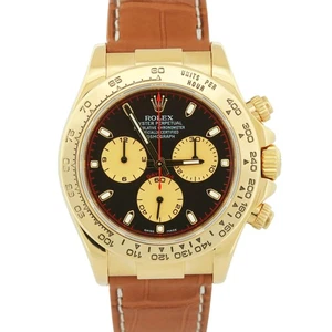 Rolex Daytona Cosmograph PAUL NEWMAN Negro Oro Amarillo 18K Cuero 116518 CAJA - Imagen 1 de 7