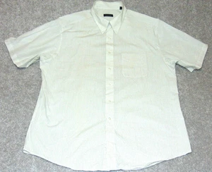 Club Room Mens Short Sleeve Shirt Ivory XL Cotton check - Picture 1 of 9