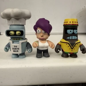Kidrobot Futurama Vinyl Figuren Lot Leela, Chef Bender, Kwanzaa Bot Sammlerstücke - Bild 1 von 15