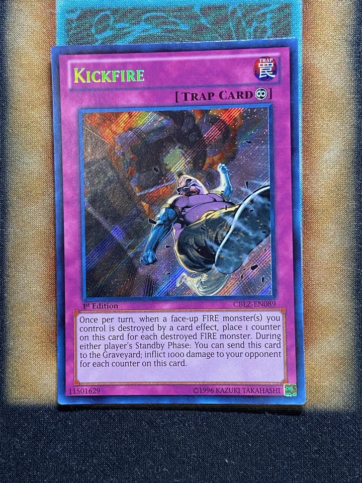Yugioh Kickfire CBLZ-EN089 Secret Rare 1st Ed NM - Image 1 of 1
