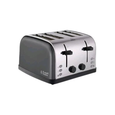 Russell Hobbs Worcester 4 Slice Grey Toaster 28366- New In Box - Image 1 of 4