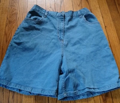 Blair - Pantalones cortos elásticos de mezclilla cintura elástica de colección para mujer. Talla 14 Foto 1 de 4