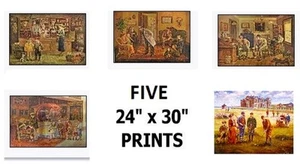 Lee Dubin 5 Pc. Hand Signed/# Limited Edition Collotype by Triton Press NY 24x30 - Picture 1 of 6