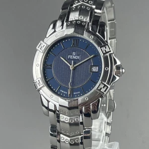 FENDI 3500G Men's Watch Quartz Silver Case Stainless Steel Band New Battery - Picture 1 of 17