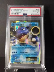 2016 Pokemon Blastoise EX #21 XY Evolutions PSA 10 GEM MINT Holo - Picture 1 of 2