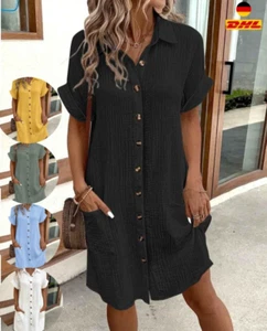 Damen Sommerkleid Kurzarm – Leicht & luftig – Perfekt für Urlaub & Strand - Bild 1 von 15