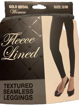 Leggings Mujer Gris Forrados de Vellón Texturizados Sin Costuras por Medalla de Oro S/M Gris Nuevos Foto 1 de 4