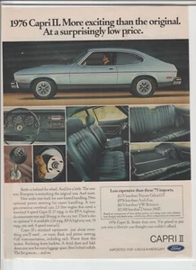 Original 1976 Mercury Capri II Magazine Ad "More Exciting than the Original" - Picture 1 of 1