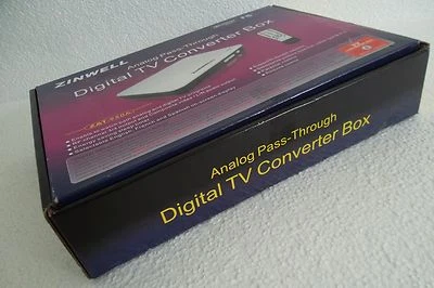 ZINWELL ZAT-950A Digital to Analog TV Converter Box w/Remote ATSC AC3 + Adapter - Image 1 of 4