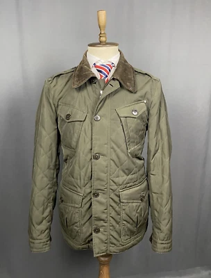 Chaqueta acolchada aislada verde oliva Hackett Fenton para hombre talla XL - Imagen 1 de 4