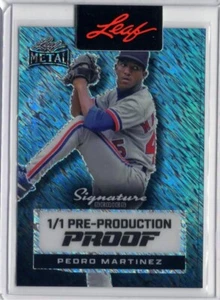 PEDRO MARTINEZ 2024 Leaf Metal Signature Series Pre-Production Proof 1/1 - Picture 1 of 2