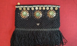 Sam Edelman Women’s Fold Over Bohemian Black Handbag/Clutch - Picture 1 of 8