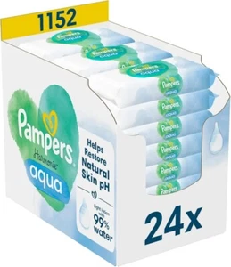 Hot SALE! New Pampers Harmonie Aqua Wet Wipes 24 Packs of 48 Wet Wipes - 1152 - Bild 1 von 6