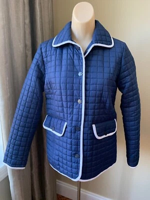 URBAN REPUBLIC Girls Navy Peplum Back Quilted Lightweight Jacket Size L 14 EUC - Image 1 of 4