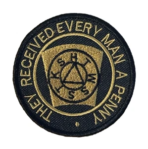 Masonic Freemason (4th) Mark Degree Embroidered Patch Badge Black (A) - Picture 1 of 3