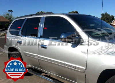 GMC Envoy 2002-2009 6 piezas poste de pilar cromado moldura de acero inoxidable Foto 1 de 2