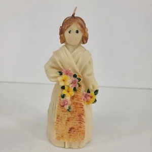 Lenox Candle Pilgrim Woman Thanksgiving Corn Husk Doll Pilgrim Decorations VTG - Picture 1 of 6