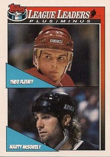 #322 Theo Fleury / Marty McSorley - Calgary Flames / Los Angeles Kings - 1991-92 - Image 1 of 1