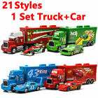 Disney Pixar Hauler Truck+Vehicle Racers Die-cast Metal Toy Car Party Kids Gift