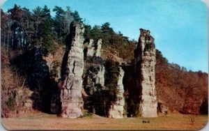 Natural Chimneys Mt Solon Virginia Postcard Rounded Card Corners - Picture 1 of 2