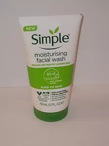 NEW Simple Moisturising Facial Wash for Smooth/Healthy Looking Skin Vits. B5/E. - Picture 1 of 2