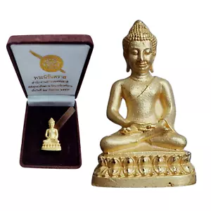 Phra Nirantarai Buddha Thai Amuleto Statua Figura Oro Rame Sicuro e Suono - Foto 1 di 6